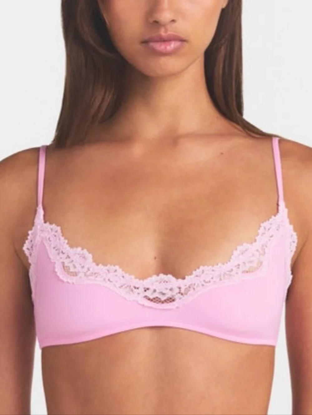 SKIMS FITS EVERYBODY LACE SCOOP BRALETTE L